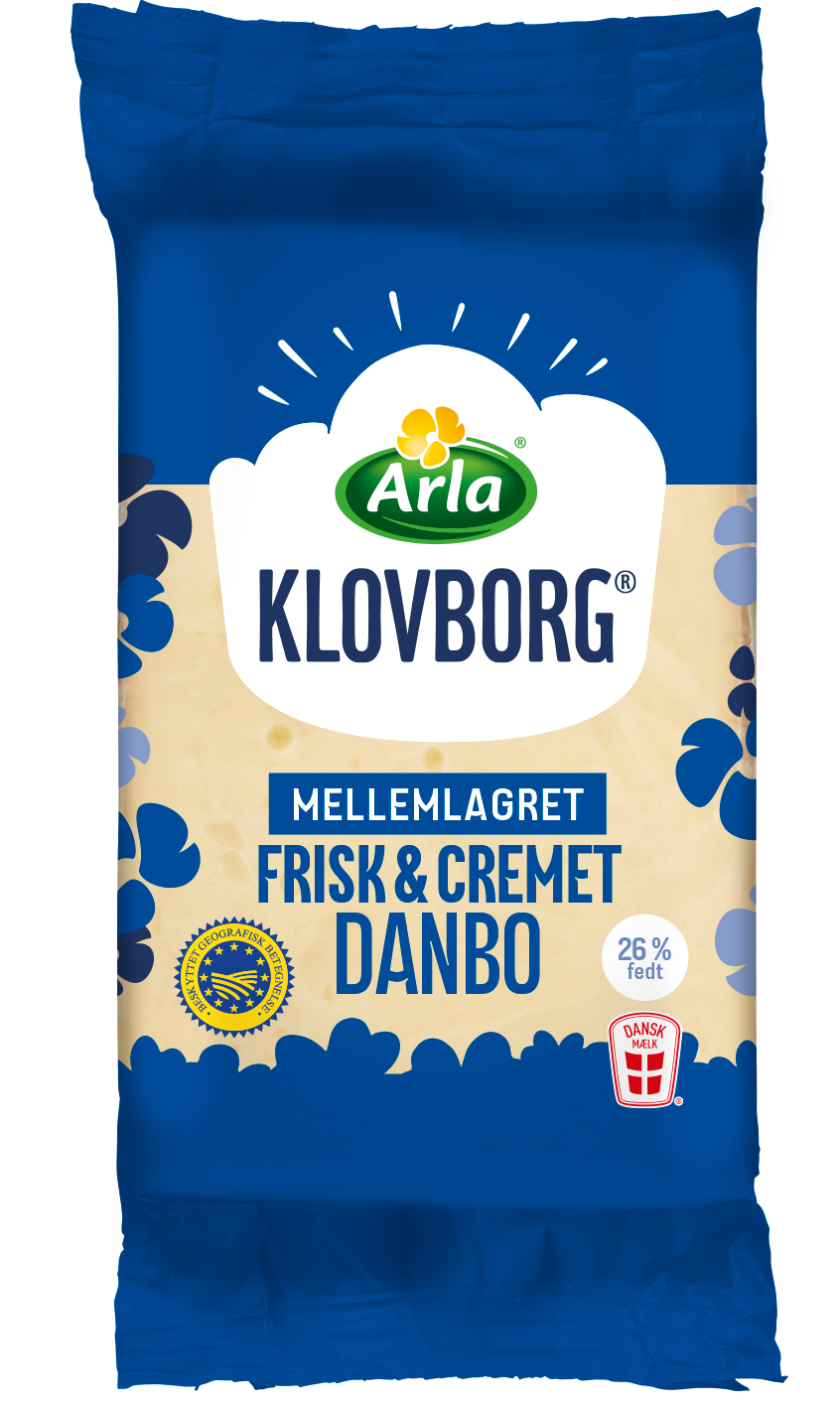 Arla Klovborg® Danbo Mellemlagret 45+ 650 g | Arla