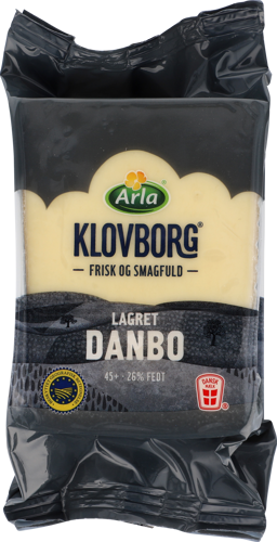 Arla Klovborg® Lagret Danbo 45+/26% fedt 45+ 650 g