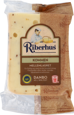 Riberhus® Danbo Mellemlagret m. kommen 45+ 650 g