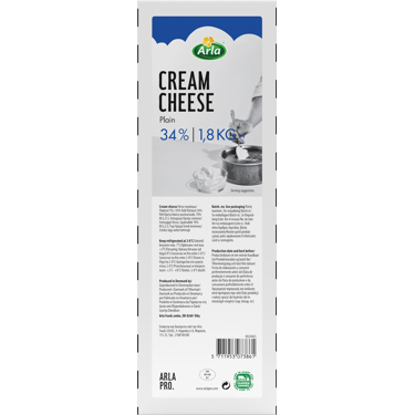 Flødeost 34% 70+ 1,8 kg