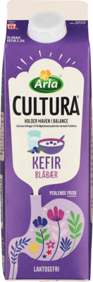 Arla Cultura® laktosefri kefir med blåbær 2,3% 1 l