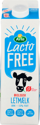 Arla®LactoFREE Økologisk Laktosefri Letmælk 1,5% 1 l