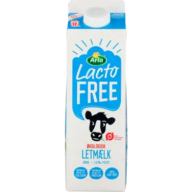 Økologisk Laktosefri Letmælk 1,5% 1 l