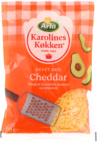 Arla Karolines Køkken® Revet Rød Cheddar 50+ 150 g