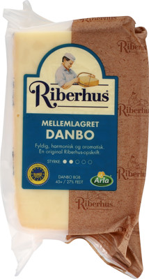 Riberhus® Mellemlagret Danbo 45+ 520 g