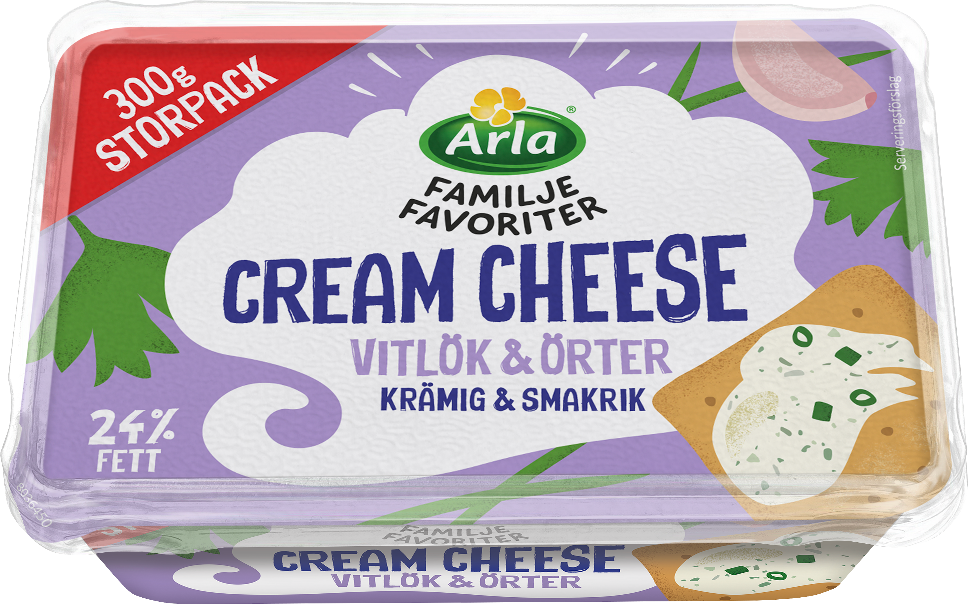 Familjefav Cream cheese Vitlök/Ört 300g