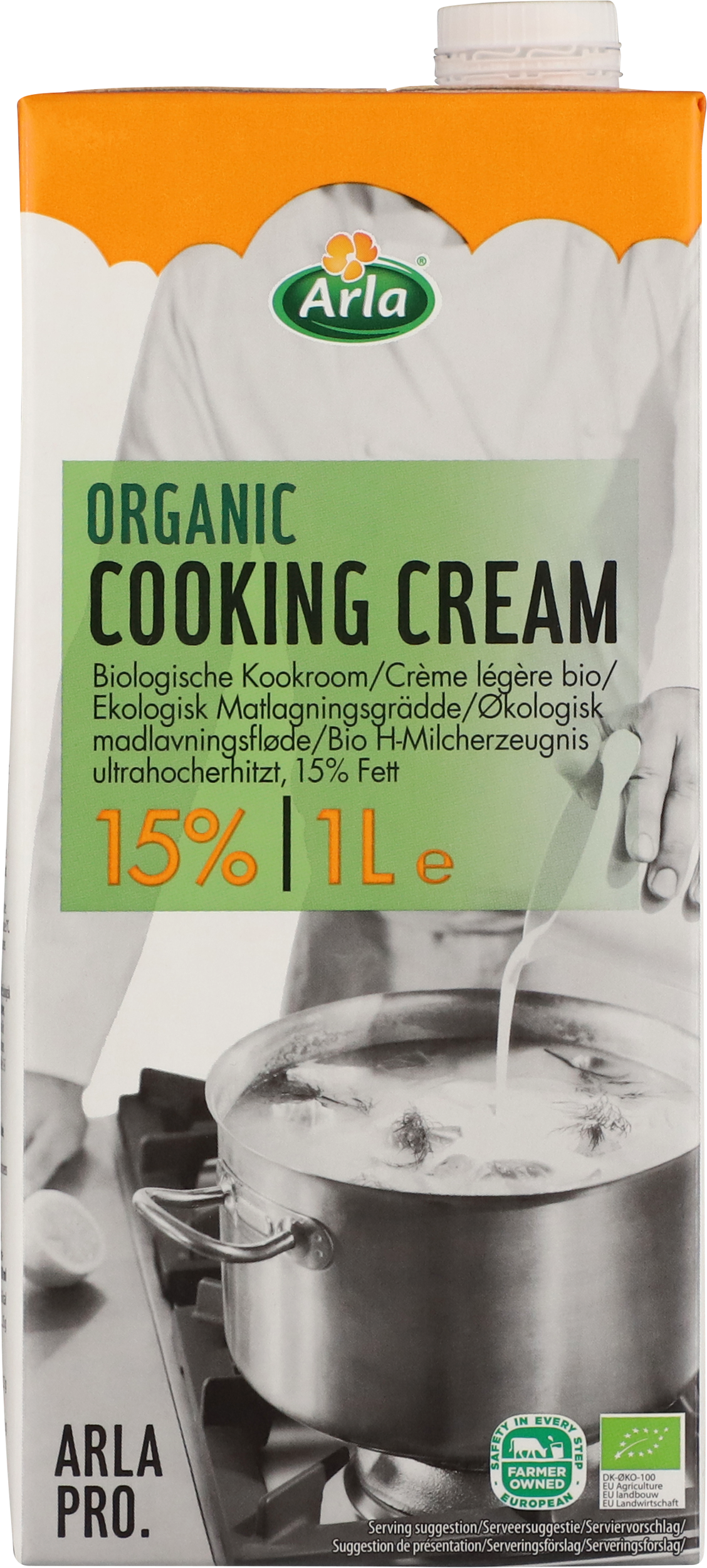 Øko Madlavningsfløde UHT 15% 1 l