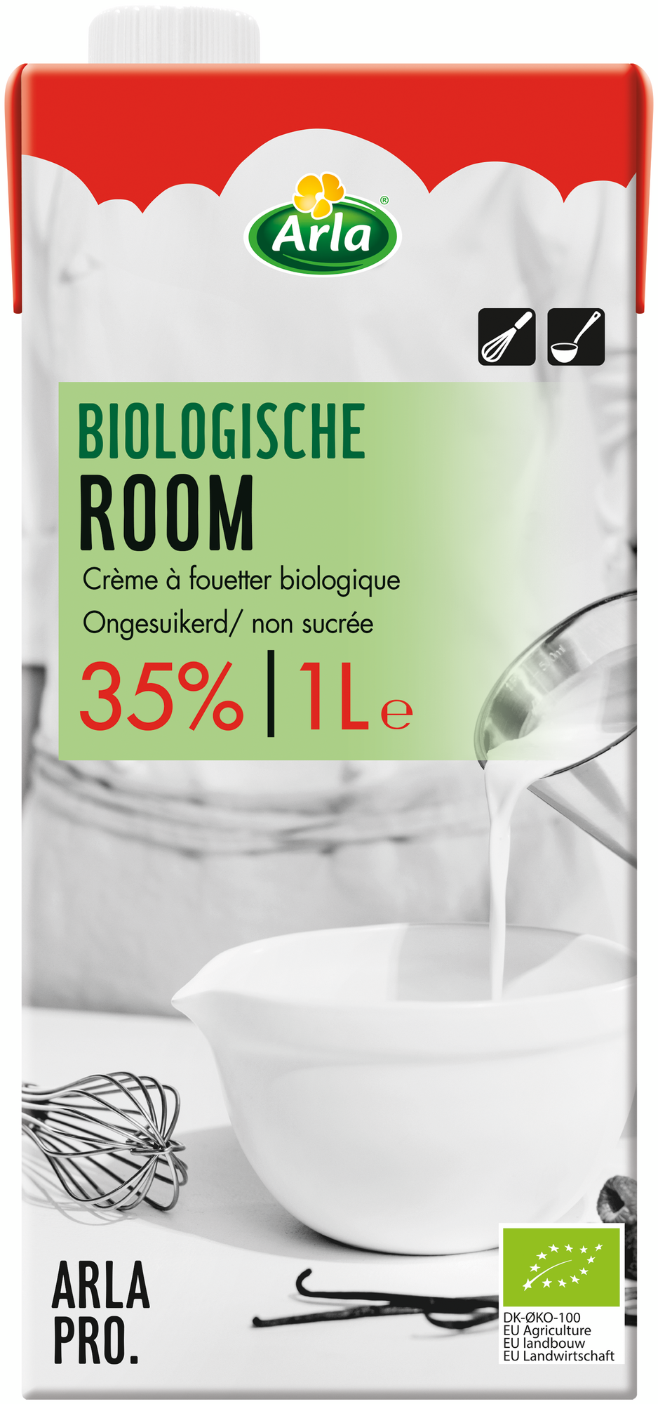 Biologische Room 35% 1L zonder suiker