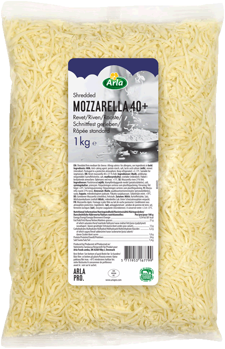 Mozzarella 40+ 1 kg