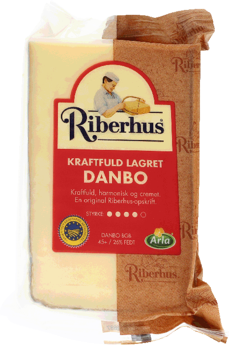 Kraftfuld Lagret Danbo 45+ 450 g