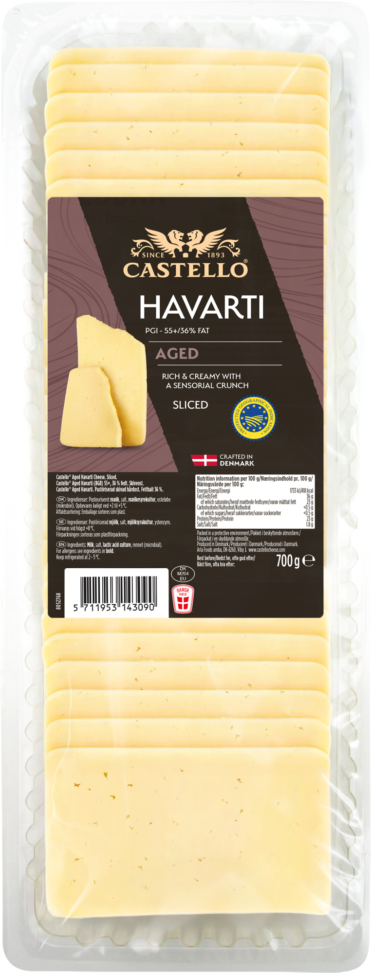 Aged Havarti 55+ 700 g