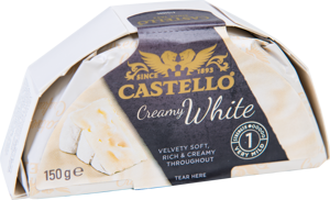 Castello® White vitmögelost 150 g
