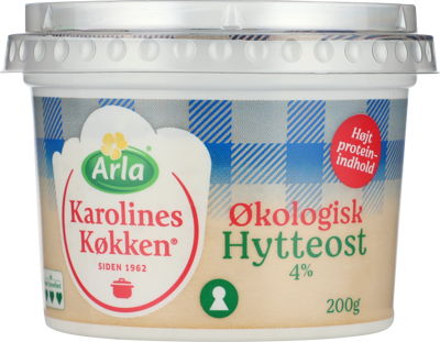 Arla Karolines Køkken® Økologisk hytteost 4% 200 g