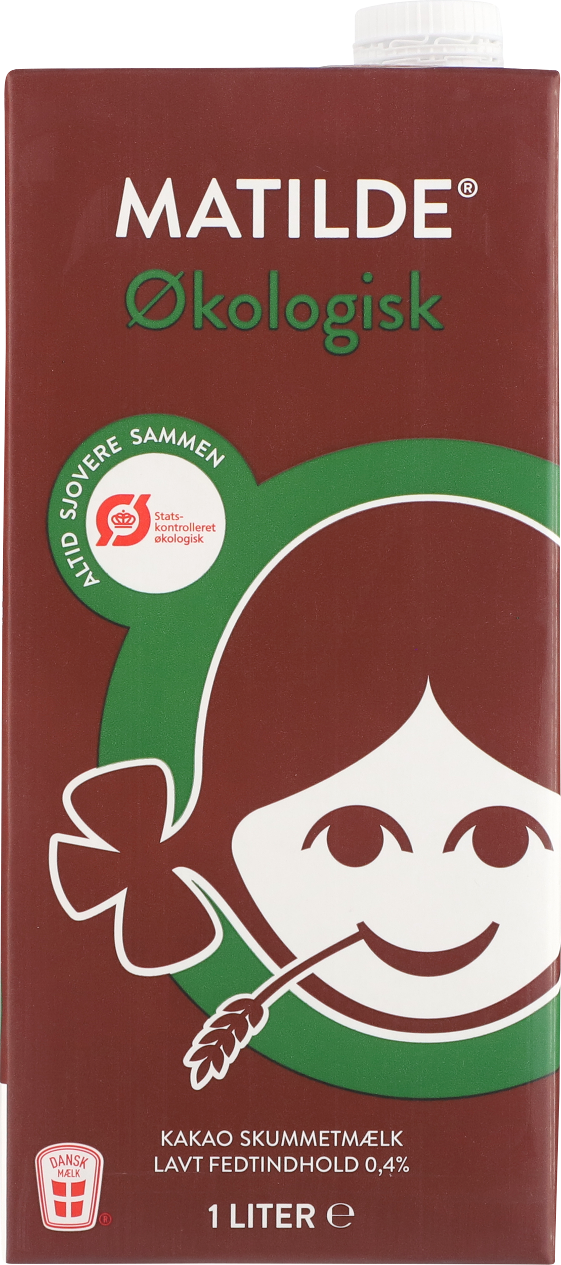 Økologisk kakaoskummetmælk 0,4% 1 L