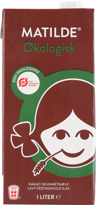 Matilde® Økologisk kakaoskummetmælk 0,4% 1 L
