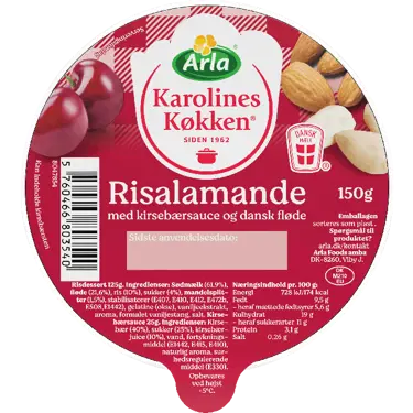 Risalamande m. kirsebærsauce 7,7% 150 g