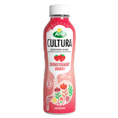 Arla Cultura® Drikkeyoghurt jordbær 500 ml