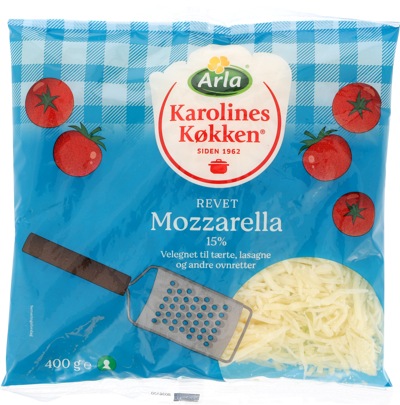 Arla Karolines Køkken® Revet Mozzarella 30+ 400 g