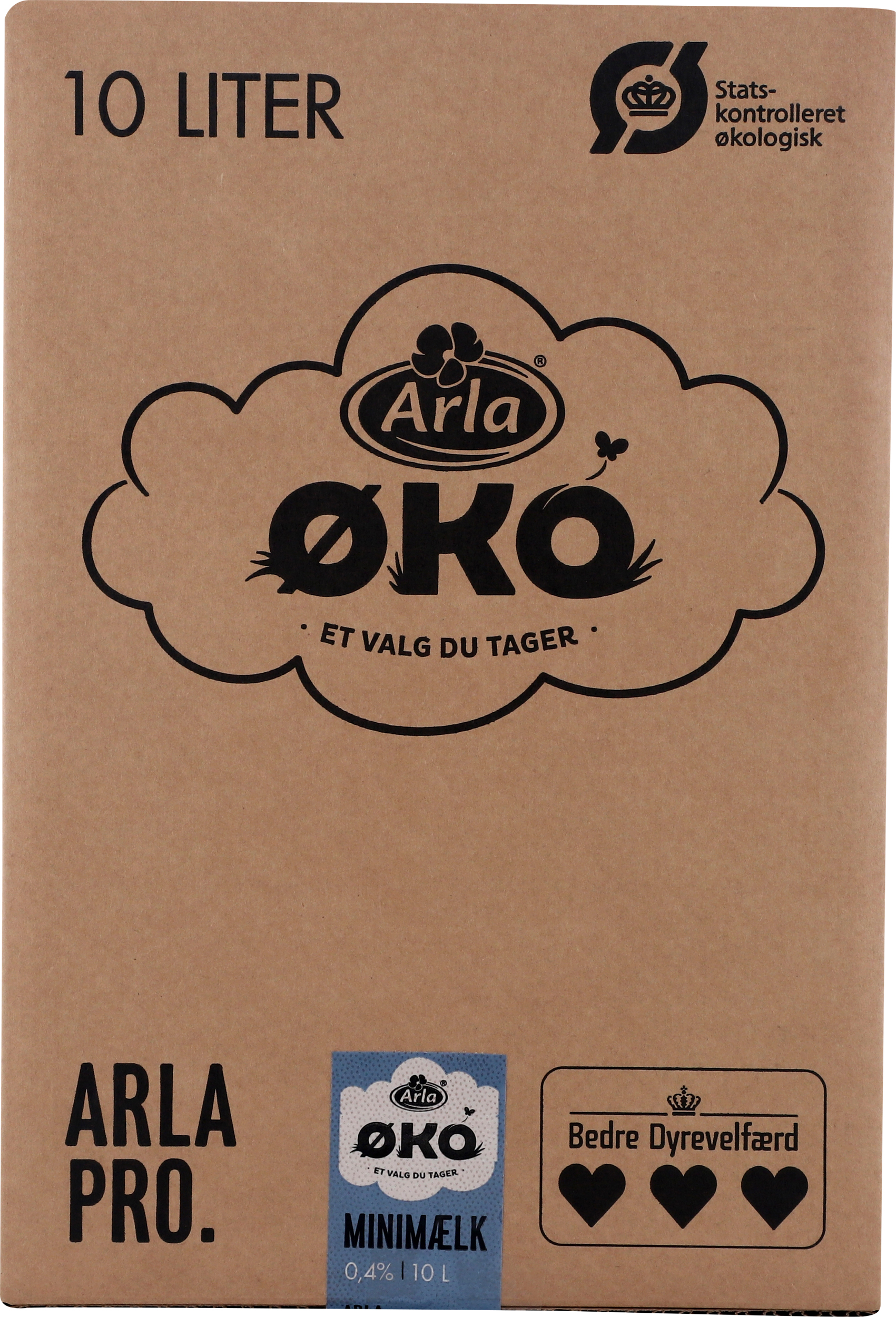 Øko Minimælk Milkbar BiB 0,4% 10 l
