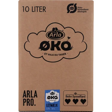 Øko Letmælk Milkbar BiB 1,5% 10 l