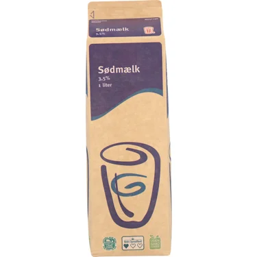 Sødmælk 3,5% 1 l