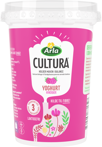 Arla Cultura® Yoghurt hindbær 1,3% 500 g