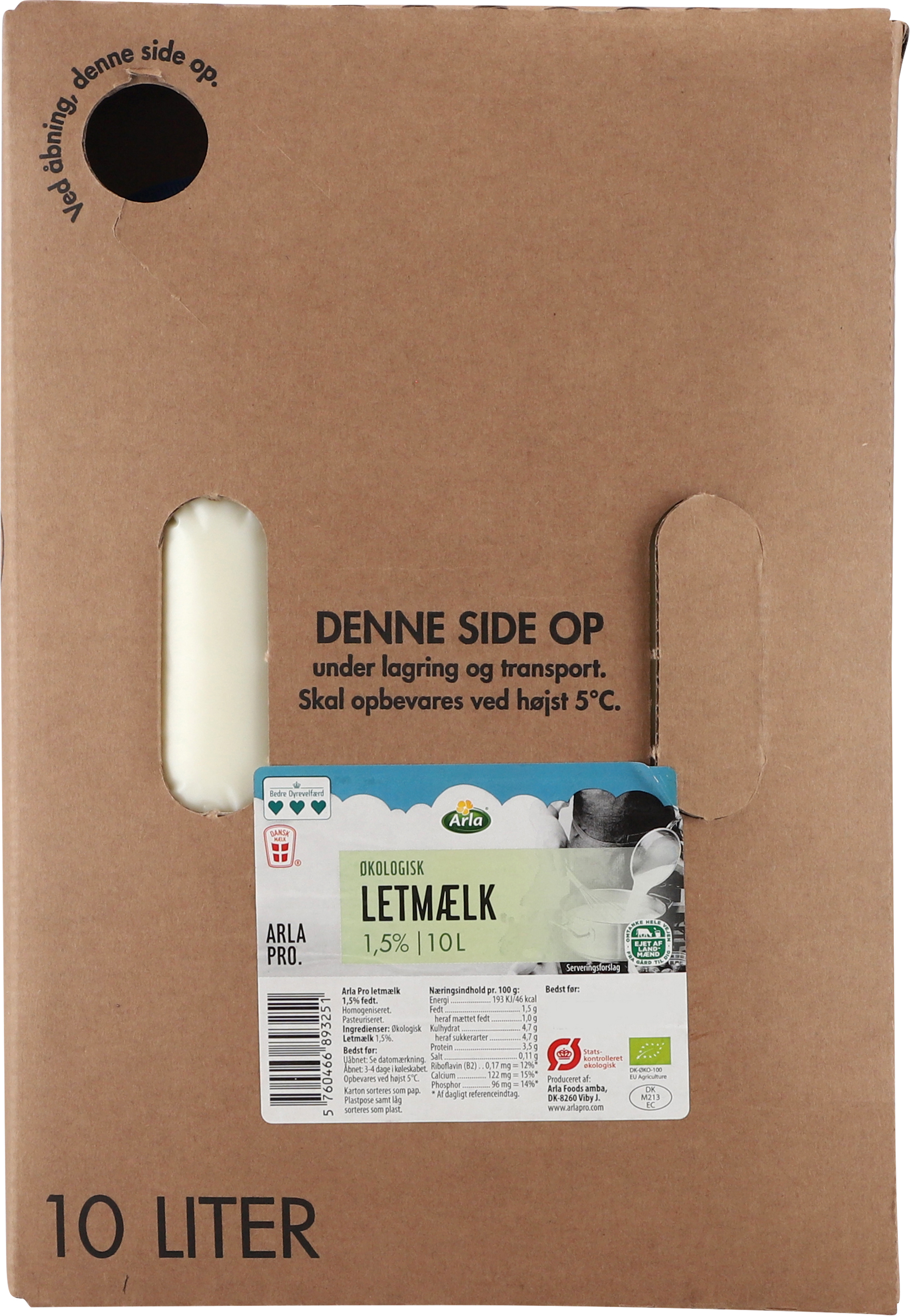 Øko Letmælk BiB 1,5% 10 l