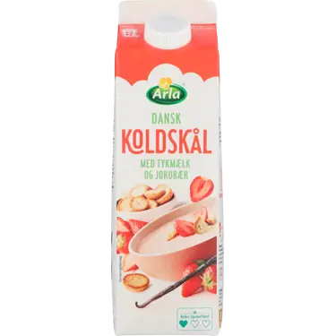 Koldskål med tykmælk og jordbær 1,7% 1 L