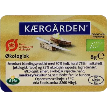 Økologisk smørbar 8 g