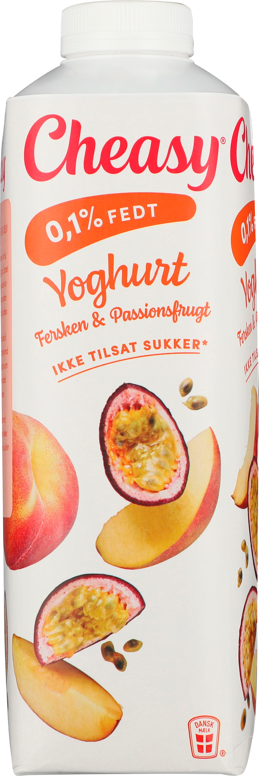 Yoghurt fersken/passionsfrugt 0,1% 1000 g