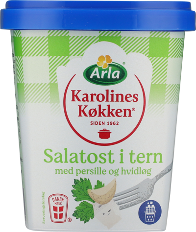 Arla Karolines Køkken® Salatost tern persille/hvidløg 50+ 430 g