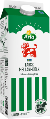 Arla Ko® Färsk mellanmjölk 1.5% 1500 ml