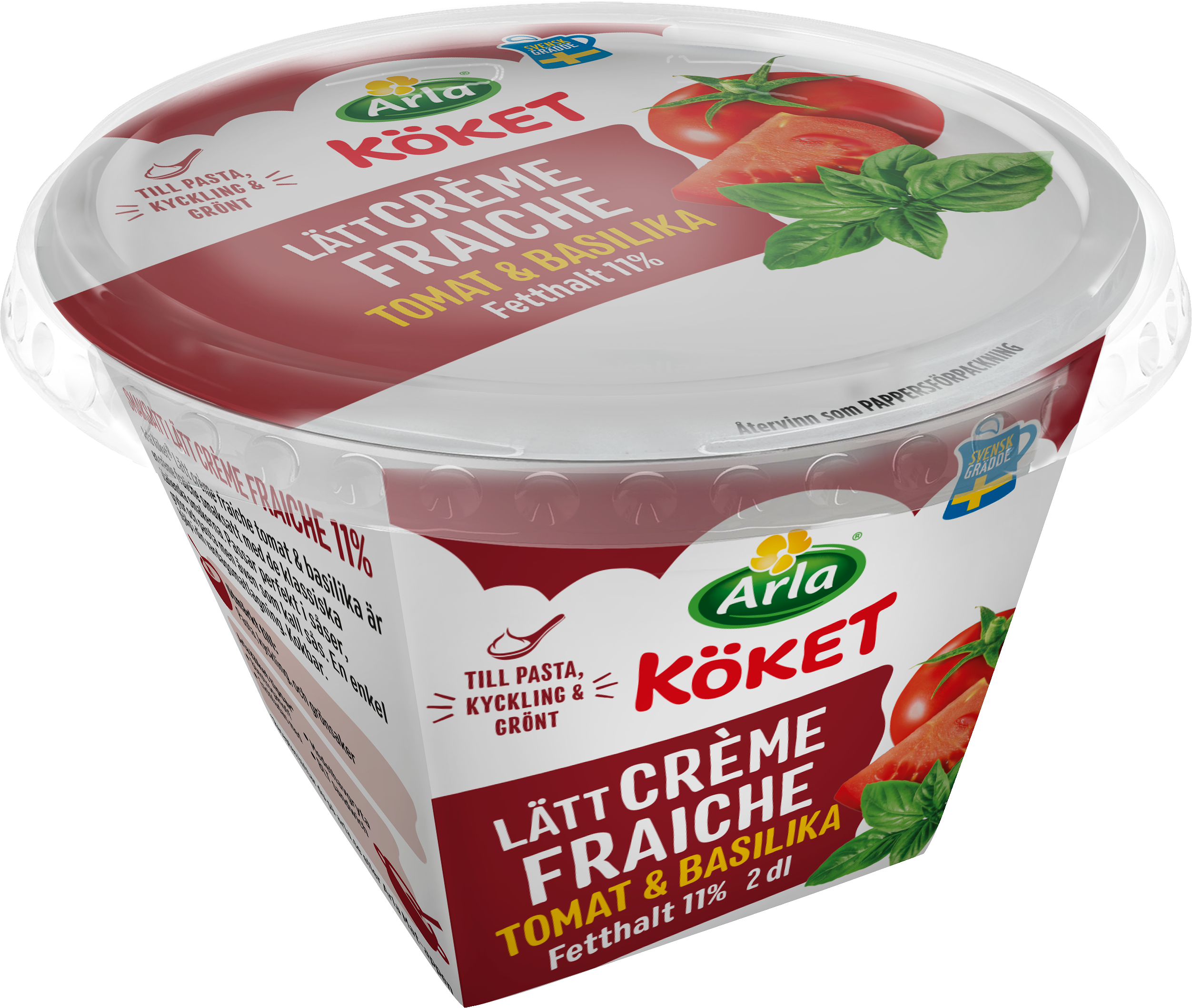 Lätt crème fraiche tomat&basilika 11% 2 dl
