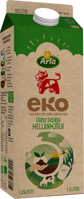 Arla Ko® Ekologisk Färsk mellanmjölk 1.5% 1500 ml