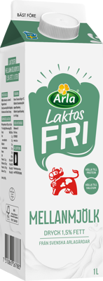 Arla Ko® Laktosfri mellanmjölkdryck 1.5% 1 liter