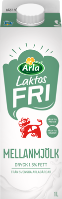 Arla Ko® Laktosfri mellanmjölkdryck 1.5% 1000 ml
