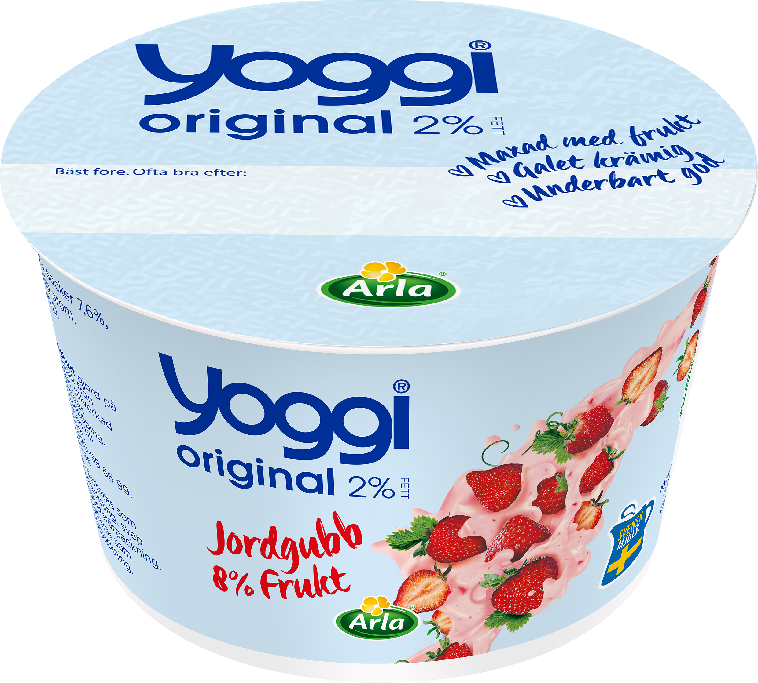 Original yoghurt jordgubb portion 200 g