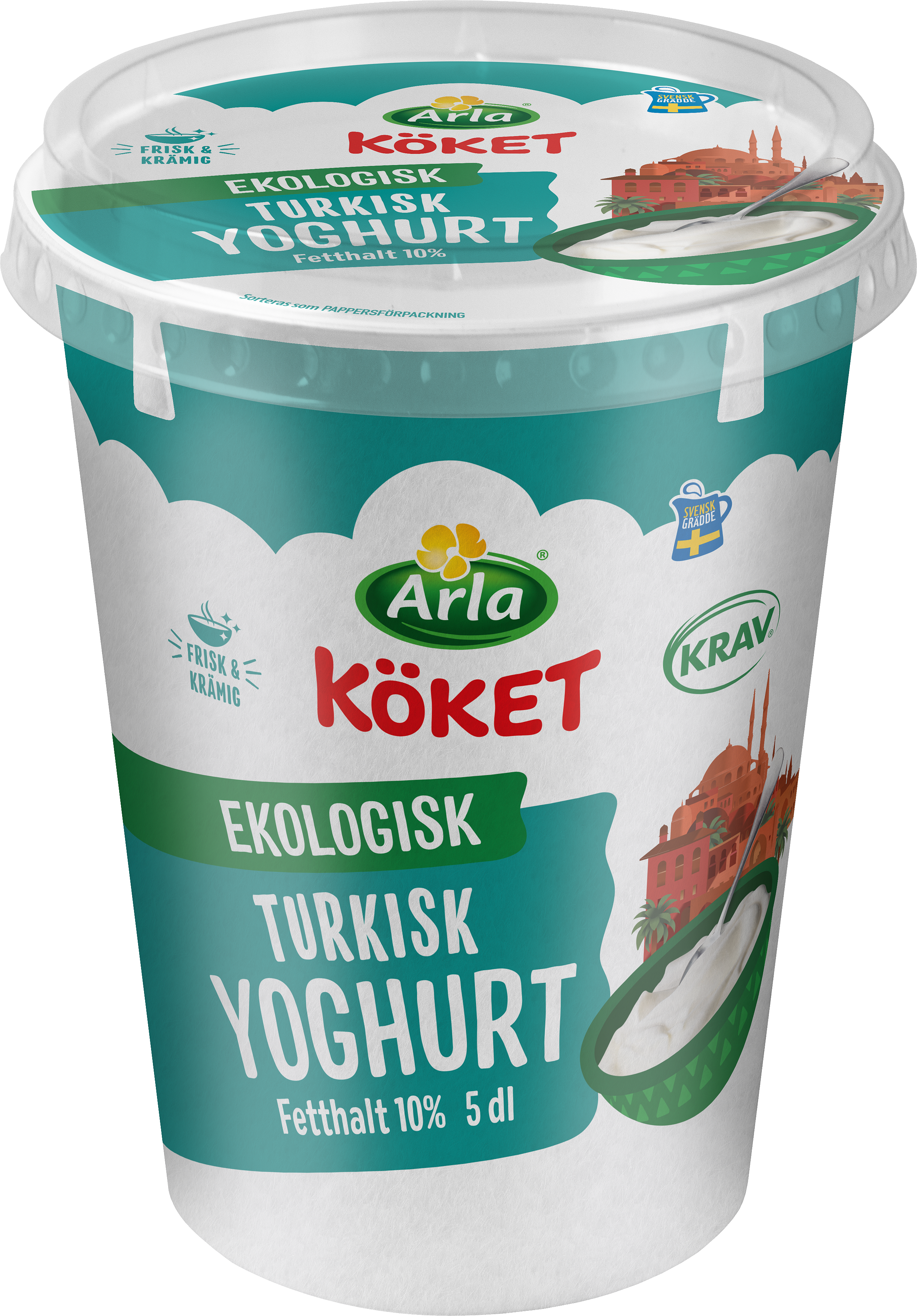 Eko turkisk yoghurt 10% 5 dl