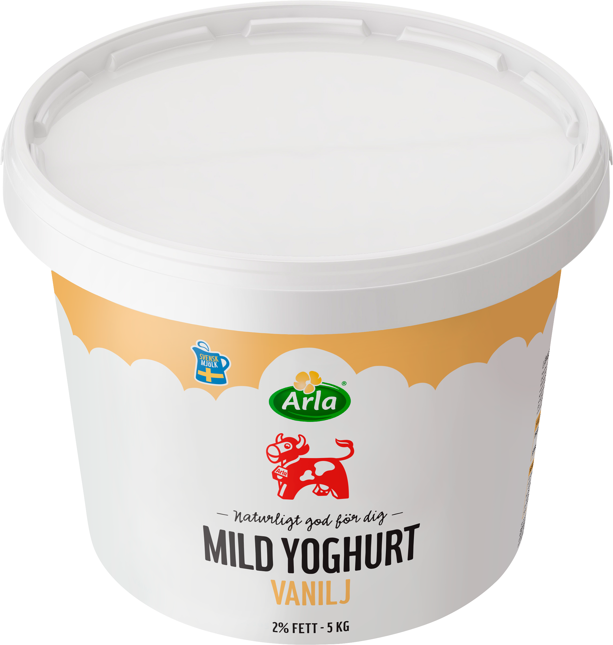 Mild yogurt vanilj 2% hink 5 kg