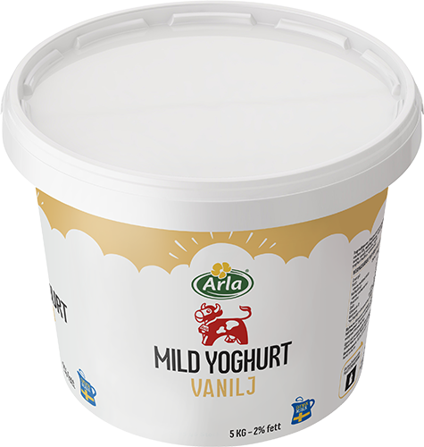 Mild yogurt vanilj 2% hink 5 kg