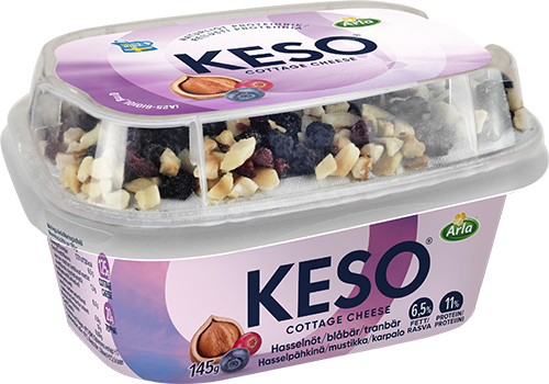 Cottage cheese hasselnöt/blåbär/tranbär 145 g
