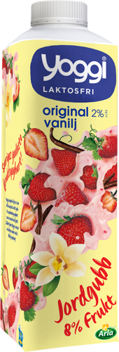 Yoggi® Org laktosfri yoghurt jordg vanilj 1000 g