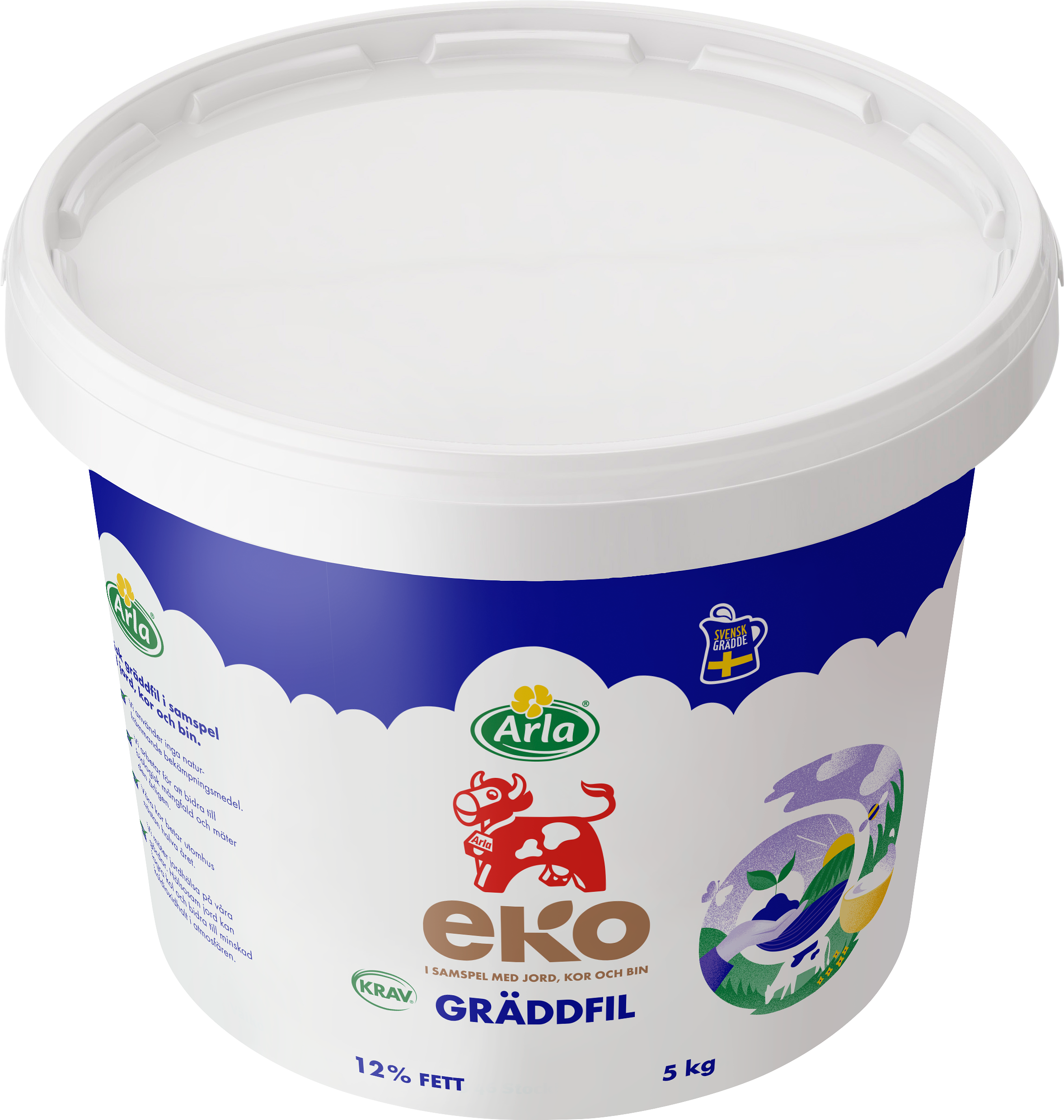 Eko gräddfil hink 5 Kg