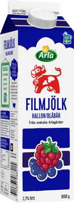 Arla Ko® Filmjölk blåbär & hallon 2.7% 1000 g
