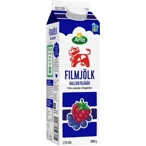 Filmjölk blåbär & hallon 2.7%