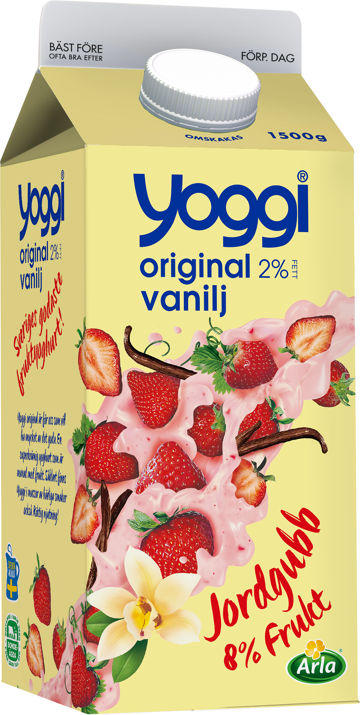 Original yoghurt jordgubb / vanilj 1500 g