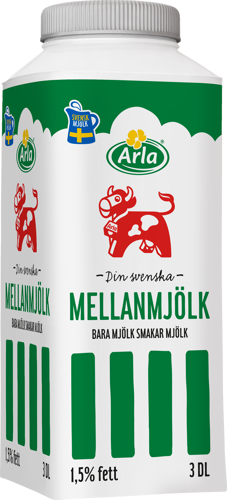 Arla Ko® Mellanmjölk 1.5% port 3 dl 300 ml