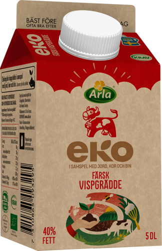 Arla Ko® Ekologisk Eko färsk vispgrädde 40% 5 dl 500 ml