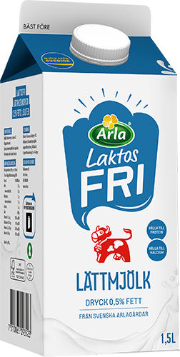 Laktosfri lättmjölkdryck 0.5% 1.5 l