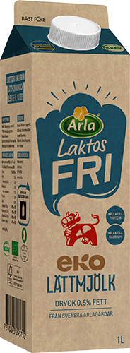 Laktosfri eko lättmjölkdryck 0.5% 1 liter